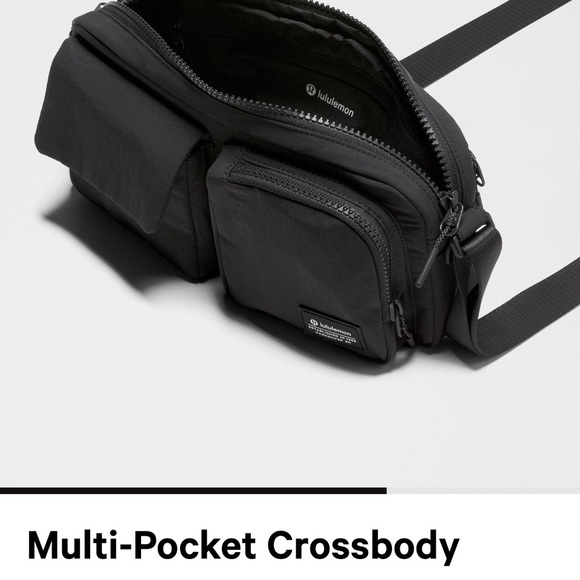 Lululemon unisex black multi pocket crossbody bag - Picture 7 of 11
